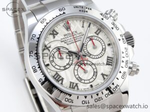 Rolex Daytona 116509 SS OMF Best Edition Meteorite Dial on SS Bracelet A7750 (Slim Movement) - Image 3