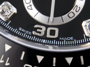 Rolex Daytona 116519 APSF 1:1 Best Edition Black Diamonds Dial on Oysterflex Rubber Strap SH4130 - Image 12
