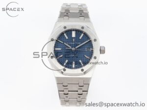 Audermars Piguet Royal Oak 37mm 15450 SS APSF 1:1 Best Edition Blue Textured Dial on SS Bracelet SA3120 Super Clone