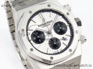 Audermars Piguet Royal Oak Chrono 26331 SS IPF 1:1 Best Edition White/Black Dial on SS Bracelet A7750 - Image 3