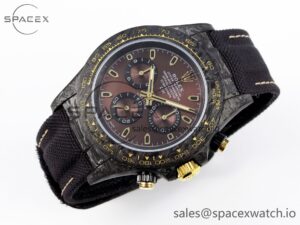 Rolex Daytona DIW Carbon/YG Case and Bezel DIWF Edition Brown Dial on Black Nylon Strap A7750 - Image 6