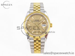 Rolex DateJust 36 SS 126233 VSF 1:1 Best Edition 904L Steel YG Textured Dial on Jubilee Bracelet VS3235