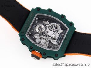 Richard Mille RM21-02 Tourbillon NTPT RMF Best Edition Skeleton Dial on Orange Rubber Strap - Image 17