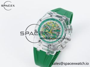 Audermars Piguet Royal Oak Offshore 44mm Transparent APF Best Edition Green Dial on Green Rubber Strap A3126 - Image 6