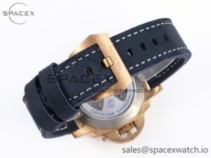 Panerai PAM1074 W BRONZO VSF 1:1 BEST EDITION BLUE DIAL ON BLUE CALFSKIN STRAP P.900 CLONE - Image 16