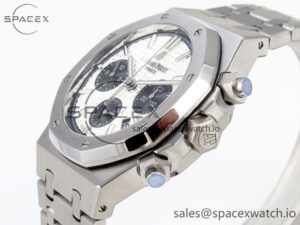 Audermars Piguet Royal Oak Chrono 26331 SS IPF 1:1 Best Edition White/Black Dial on SS Bracelet A7750 - Image 7