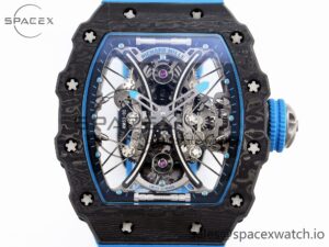 Richard Mille RM 53-01 Real Tourbillon Pablo Mac Donough 3KF Best Edition on Blue Rubber Strap - Image 2