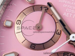 Rolex Daytona AET White Ceramic Case and Bracelet Pink Dial Noob Best Edition SA4130 - Image 13