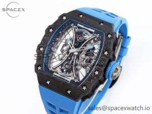 Richard Mille RM 53-01 Real Tourbillon Pablo Mac Donough 3KF Best Edition on Blue Rubber Strap - Image 4