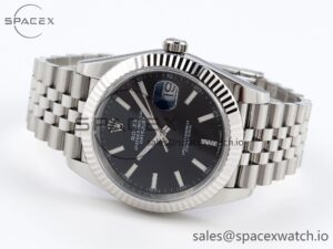 Rolex DateJust 41 126334 Fluted Bezel ARF 1:1 Best Edition 904L Steel Black Stick Dial on Jubilee Bracelet VR3235 - Image 5