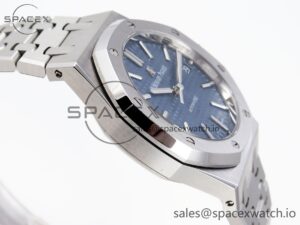 Audermars Piguet Royal Oak 37mm 15450 SS APSF 1:1 Best Edition Blue Textured Dial on SS Bracelet SA3120 Super Clone - Image 8