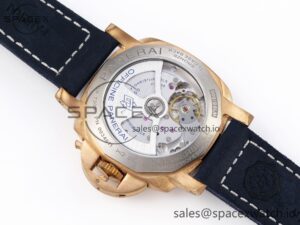 Panerai PAM1074 W BRONZO VSF 1:1 BEST EDITION BLUE DIAL ON BLUE CALFSKIN STRAP P.900 CLONE - Image 17