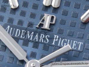 Audermars Piguet Royal Oak 37mm 15450 SS APSF 1:1 Best Edition Blue Textured Dial on SS Bracelet SA3120 Super Clone - Image 9