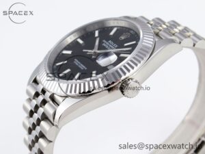 Rolex DateJust 41 126334 Fluted Bezel ARF 1:1 Best Edition 904L Steel Black Stick Dial on Jubilee Bracelet VR3235 - Image 7