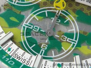 Audermars Piguet Royal Oak Offshore 44mm Transparent APF Best Edition Green Dial on Green Rubber Strap A3126 - Image 11