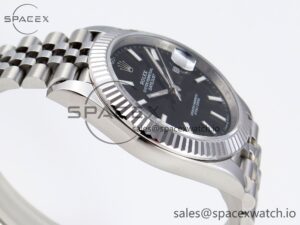 Rolex DateJust 41 126334 Fluted Bezel ARF 1:1 Best Edition 904L Steel Black Stick Dial on Jubilee Bracelet VR3235 - Image 8