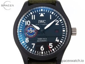 Iwc Mark XVIII Top Gun "SFTI" Black Ceramic IW324712 ZF 1:1 Best Edition on Green Nylon Strap A32111 - Image 2