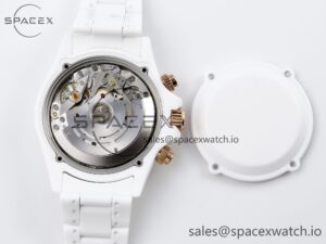 Rolex Daytona AET White Ceramic Case and Bracelet Pink Dial Noob Best Edition SA4130 - Image 18