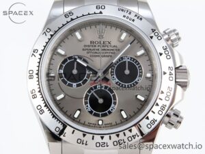 Rolex Daytona 116509 SS OMF Best Edition Gray/Black Dial on SS Bracelet A7750 (Slim Movement) - Image 2
