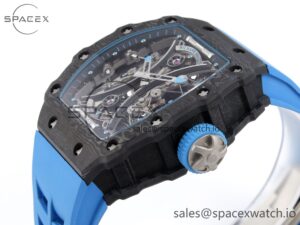 Richard Mille RM 53-01 Real Tourbillon Pablo Mac Donough 3KF Best Edition on Blue Rubber Strap - Image 7
