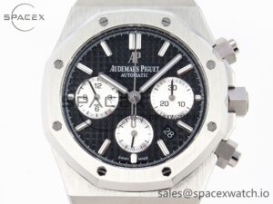 Audermars Piguet Royal Oak Chrono 26331 SS IPF 1:1 Best Edition Black/White Dial on SS Bracelet A7750 - Image 2