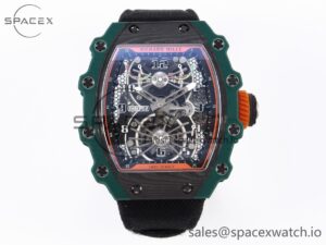 Richard Mille RM21-02 Tourbillon NTPT RMF Best Edition Skeleton Dial on Black Nylon Strap