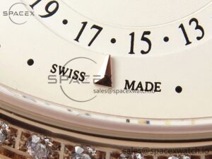 Jaeger-Lecoultre Master Ultra Thin Moon 1368420 RG ZF 1:1 Best Edition White Diamond Dial on Brown Leather Strap SA925 Super Clone V2 - Image 11