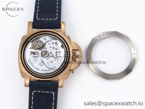 Panerai PAM1074 W BRONZO VSF 1:1 BEST EDITION BLUE DIAL ON BLUE CALFSKIN STRAP P.900 CLONE - Image 18