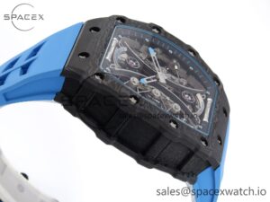 Richard Mille RM 53-01 Real Tourbillon Pablo Mac Donough 3KF Best Edition on Blue Rubber Strap - Image 8