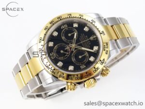 Rolex Daytona 116503 KING 1:1 Best Edition Black Diamonds Dial on SS/YG Bracelet SA4130 - Image 6