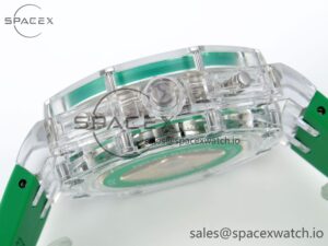 Audermars Piguet Royal Oak Offshore 44mm Transparent APF Best Edition Green Dial on Green Rubber Strap A3126 - Image 15