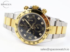 Rolex Daytona 116503 KING 1:1 Best Edition Black Diamonds Dial on SS/YG Bracelet SA4130 - Image 5