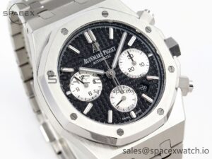 Audermars Piguet Royal Oak Chrono 26331 SS IPF 1:1 Best Edition Black/White Dial on SS Bracelet A7750 - Image 3