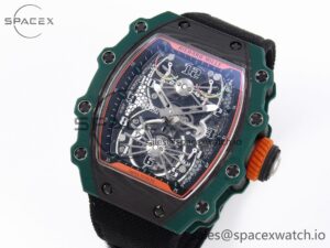 Richard Mille RM21-02 Tourbillon NTPT RMF Best Edition Skeleton Dial on Black Nylon Strap - Image 4
