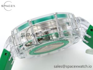 Audermars Piguet Royal Oak Offshore 44mm Transparent APF Best Edition Green Dial on Green Rubber Strap A3126 - Image 14