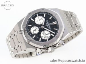 Audermars Piguet Royal Oak Chrono 26331 SS IPF 1:1 Best Edition Black/White Dial on SS Bracelet A7750 - Image 6