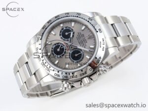 Rolex Daytona 116509 SS OMF Best Edition Gray/Black Dial on SS Bracelet A7750 (Slim Movement) - Image 6