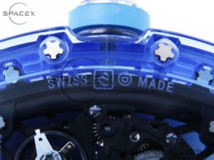 Richard Mille RM035 Blue Transparent RMF Best Edition Skeleton Dial on Blue Rubber Strap Clone RMUL2 - Image 18