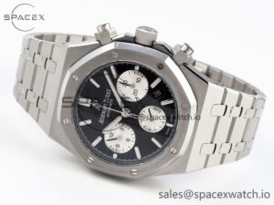Audermars Piguet Royal Oak Chrono 26331 SS IPF 1:1 Best Edition Black/White Dial on SS Bracelet A7750 - Image 5