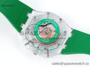 Audermars Piguet Royal Oak Offshore 44mm Transparent APF Best Edition Green Dial on Green Rubber Strap A3126 - Image 17