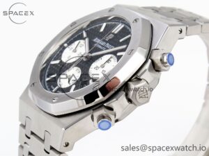 Audermars Piguet Royal Oak Chrono 26331 SS IPF 1:1 Best Edition Black/White Dial on SS Bracelet A7750 - Image 7