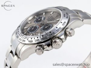 Rolex Daytona 116509 SS OMF Best Edition Gray/Black Dial on SS Bracelet A7750 (Slim Movement) - Image 7