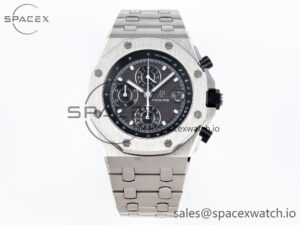 AUDEMARS PIGUET ROYAL OAK OFFSHORE 42MM SS APF 1:1 BEST EDITION GRAY DIAL ON SS BRACELET STRAP A4404
