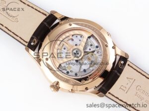 Jaeger-Lecoultre Master Ultra Thin Moon 1368420 RG ZF 1:1 Best Edition White Dial on Brown Leather Strap SA925 Super Clone V2 - Image 15