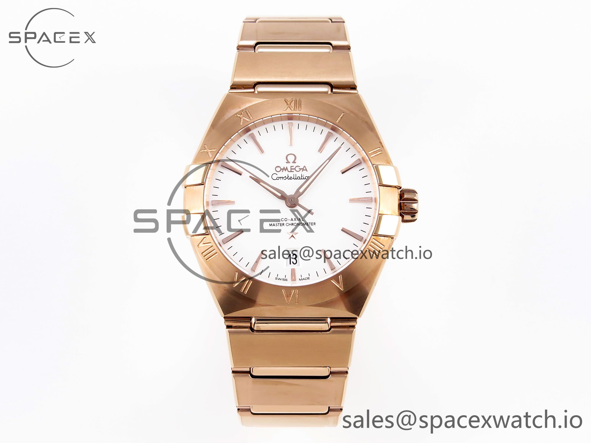 IMG_0175 Omega Constellation 39mm RG ASWF 1:1 Best Edition White Dial on RG Bracelet A8801 - Image 1