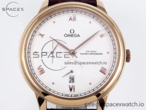 Omega De Ville Power Reserve RG MKF 1:1 Best Edition White Dial on Brown Leather Strap A8810 - Image 2