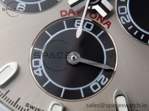 Rolex Daytona 116509 SS OMF Best Edition Gray/Black Dial on SS Bracelet A7750 (Slim Movement) - Image 11