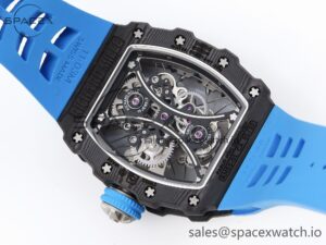 Richard Mille RM 53-01 Real Tourbillon Pablo Mac Donough 3KF Best Edition on Blue Rubber Strap - Image 15