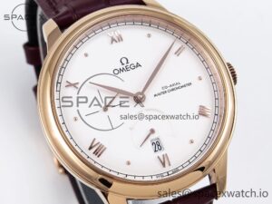 Omega De Ville Power Reserve RG MKF 1:1 Best Edition White Dial on Brown Leather Strap A8810 - Image 3