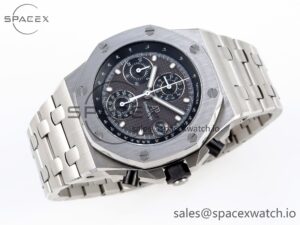 AUDEMARS PIGUET ROYAL OAK OFFSHORE 42MM SS APF 1:1 BEST EDITION GRAY DIAL ON SS BRACELET STRAP A4404 - Image 6